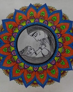 Lord Krishna - Yashoda Mandala painting - Snehlata - 20
