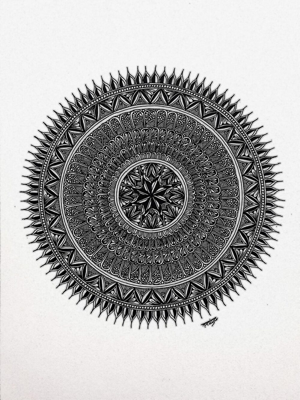 Pattern Mandala26 Mandala Art 275x21cms A4 Paper International Indian Folk Art Gallery