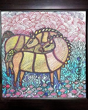 Horses - Gond Art - Archana Jha - 02