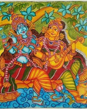 Radha Krishna - Kerala Mural painting - Shikha Jha - 07