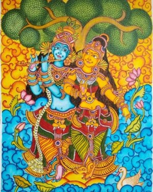 Radha Krishna - Kerala Mural painting - Shikha Jha - 08
