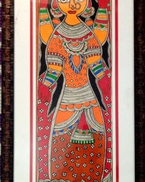 Goddess Lakshmi - Madhubani painting - Archana Jha - 02