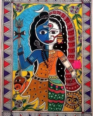 Ardhanarishwar - Madhubani painting - Shrutee - 05