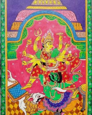 Maa Durga - Pattachitra painting - Shikha Jha - 01