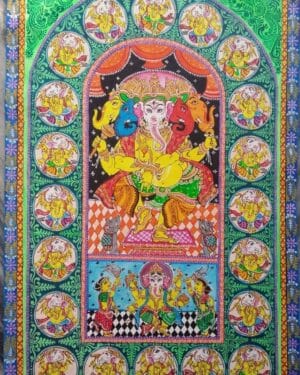 Lord Ganesha - Pattachitra painting - Shikha Jha - 02