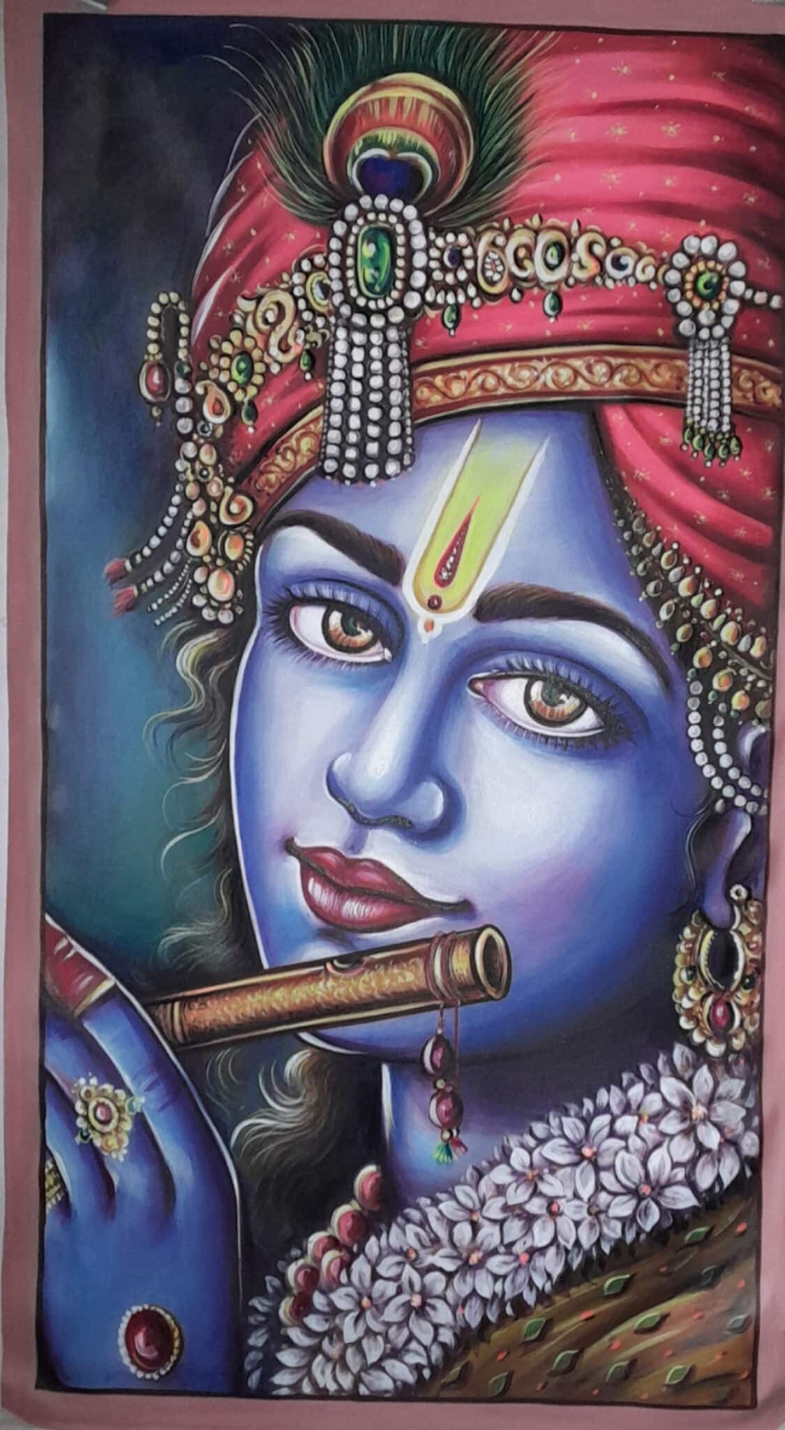 Painting Of Lord Krishna Krishna Painting Radha Krishna Painting 