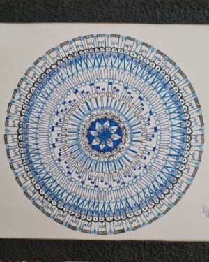 Lapiz Lazuli Mandala - Mandala painting - Kamlesh - 09