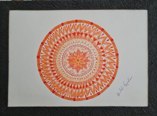Carnelian Mandala - Mandala painting - Kamlesh - 20