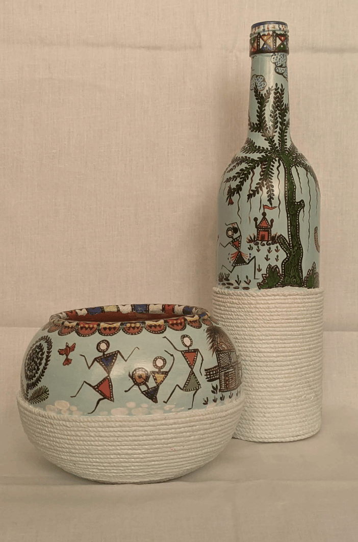 indian clay pot painting