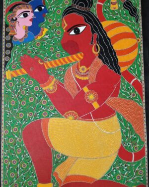 Bajrangbali - Madhubani painting - Renu Singh