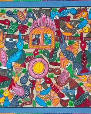 Bird Marriage - Patua painting - Manimala Chitrakar - 01