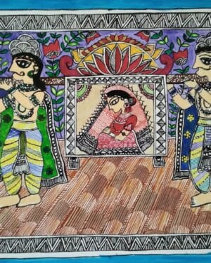 Doli Kahar - Madhubani painting - Vartika Das
