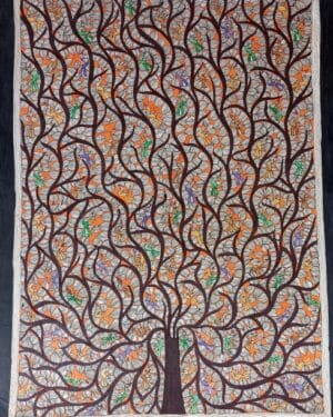Tree of Life and Birds - Madhubani painting - Urmila Devi