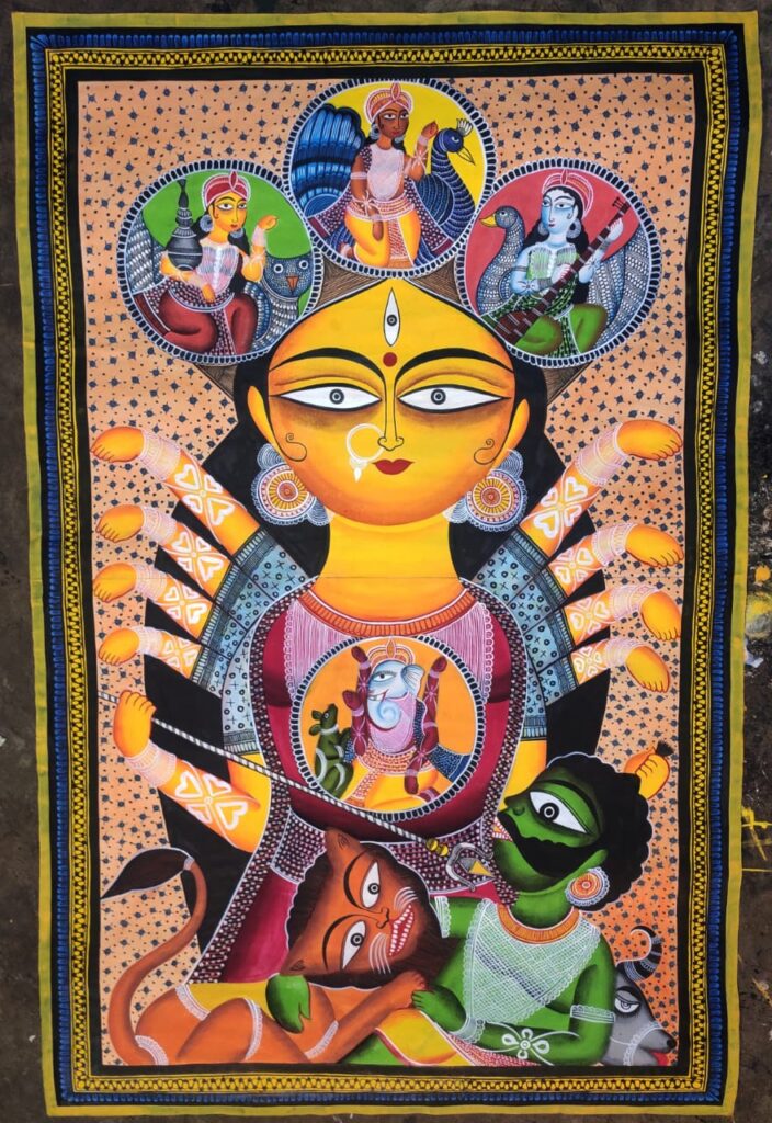Indian Art IIFAG Maa Kali Size 36 x 28 inchi