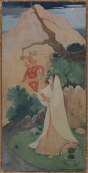 Indian Art Ganesh Janani - by Artist Abanindranath Tagore