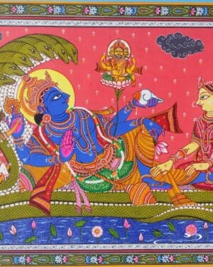 Lakshmi Narayan Ananthashayanam - Pattachitra painting - Siba Mohanty - 23
