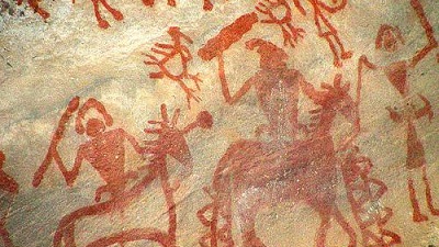 Indian Art : Bhimbetka Cave Painting