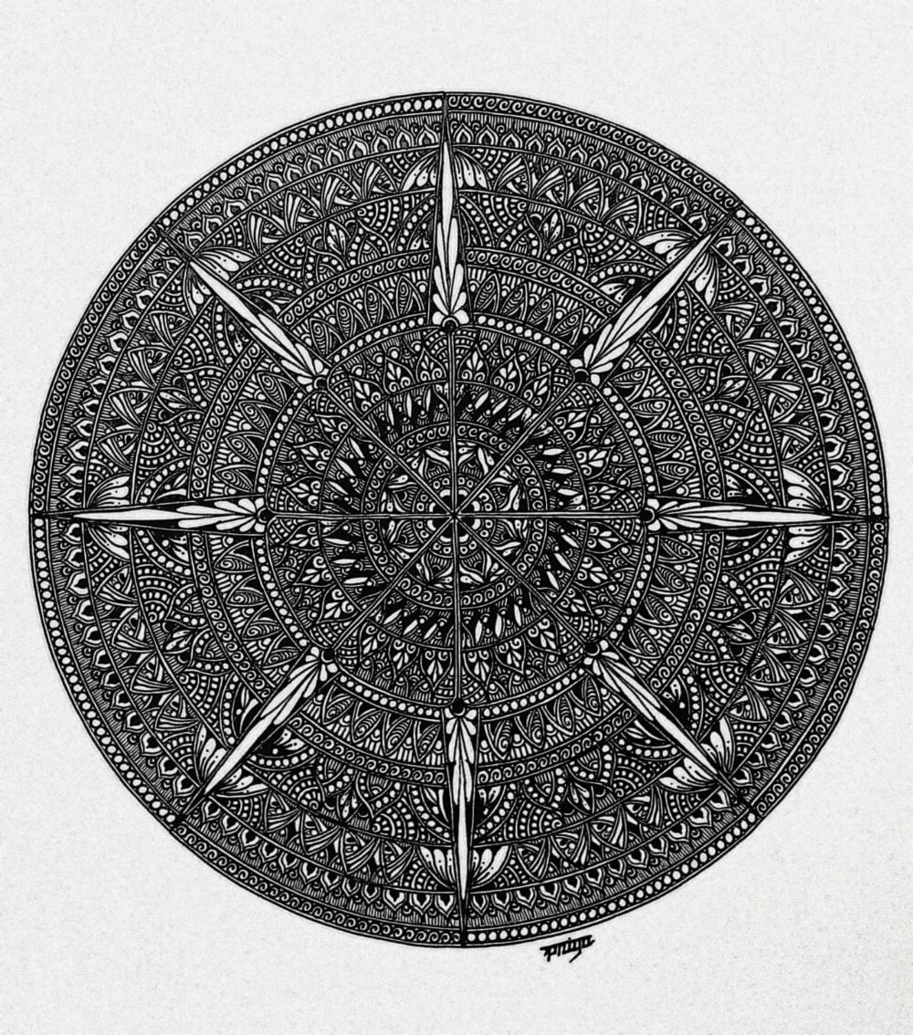 Pattern Mandala57 Mandala Art275x21cms International Indian Folk Art Gallery