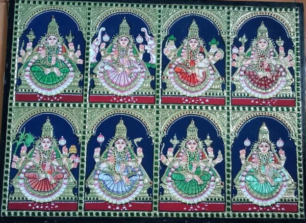 Ashta Lakshmi Tanjore Painting 18 x 24