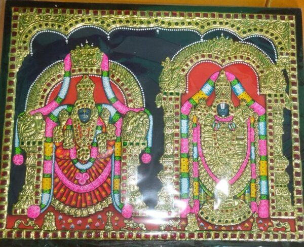 Balaji with Padmavathi Tanjore Painting 24 x 30