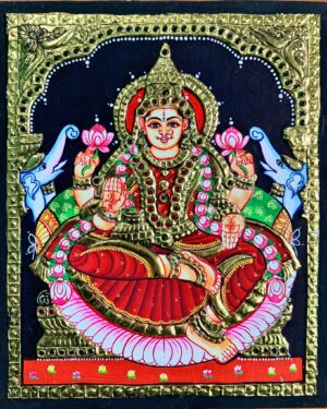 Gajalakshmi Tanjore Painting 12 x 15