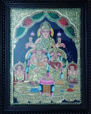Lakshmi with Guberan Tanjore Painting 18 x 24 with Frame