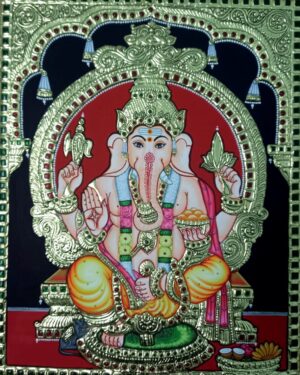 Lord Ganapathy Tanjore Painting 15 x 20