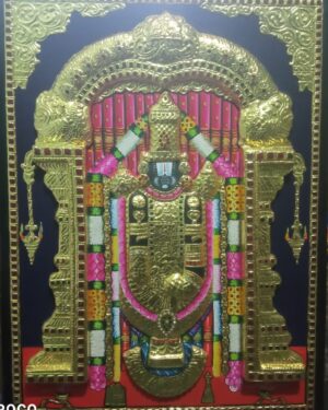 Lord Venkatachalapathy 3D Embossed Tanjore Painting 24 x 36