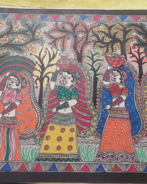 Village Theme - Madhubani painting - Laxmikumari - 02