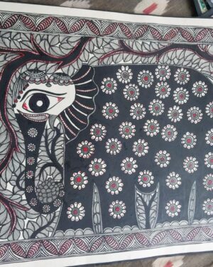 Elephant - Madhubani painting - Laxmikumari - 03