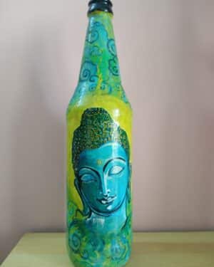 Bottle Painting - Buddha #4 - Indian Art - Uttara Saha - 13