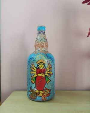 Bottle Painting - Maa Durga - Indian Art - Uttara Saha - 12