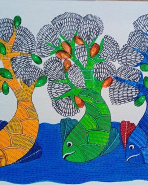 Tree of Life - Gond Painting - Aatmaram - 09