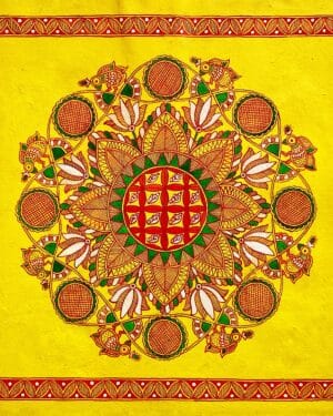 Kamaldah Aripan - Madhubani painting - Uravashi Nirala - 04