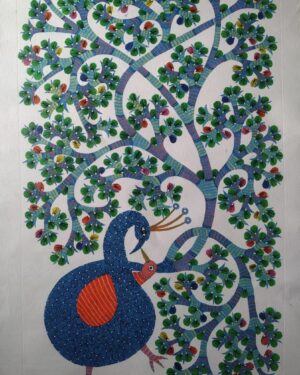 Peacock - Gond Painting - Shailendra - 06