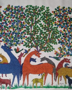 Forest Life - Gond Painting - Shailendra - 11