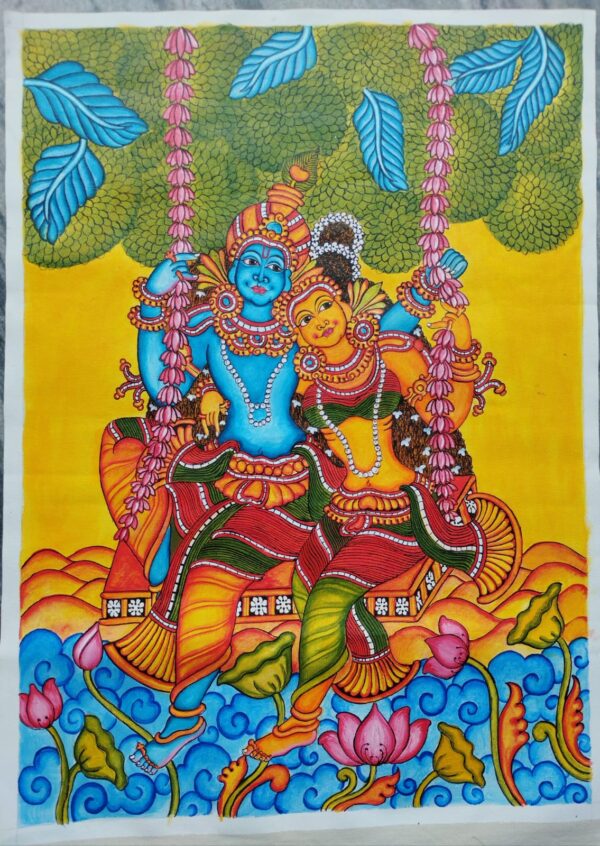 Radha Krishna - Kerala Mural painting - Shikha Jha - 13