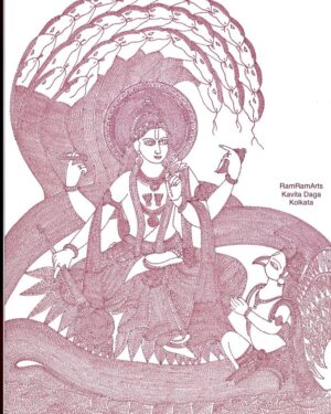 Bhagwaan Shri Vishnu and Garuda - Indian Art - Kavita Daga - 08