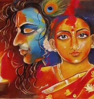 Radha Krishna - Indian Art - Sheela - 01