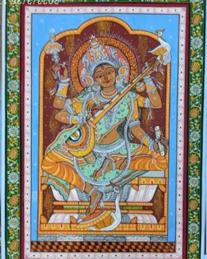Saraswati - Pattachitra painting - Somnath Nayak - 08