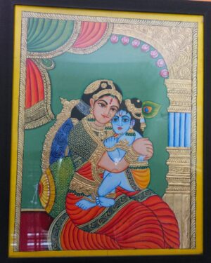 Yasodha Krishna - Mysore painting - Anjali - 01