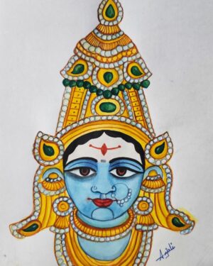 Chamudeshwari - Mysore painting - Anjali - 06