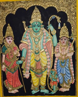 Ram sita lakshmana - Mysore painting - Anjali - 07