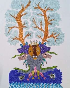 Brute Creation - Gond painting - Sindhu - 10