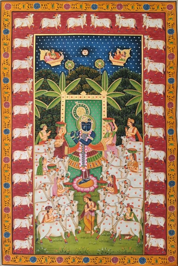 Shrinathji Gopashtami - Pichwai painting - Varta Shrimail - 50