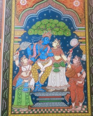 Radha Krishna - Pattachitra painting - Manas Kumar - 27