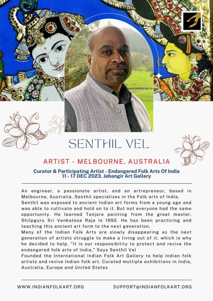 Senthil Vel Artist Jehangir Art Gallery Dec23