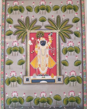 Kamal Talai with Shrinathji - Pichwai Painting - Kiran Kumar - 10