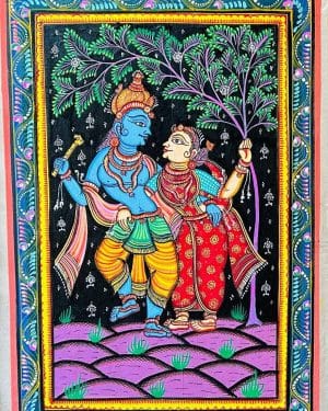 Radha Krishna - Pattachitra painting - Biswajit - 07