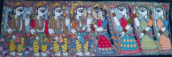 Ram Sita Vivah - Madhubani painting - Khushboo - 09